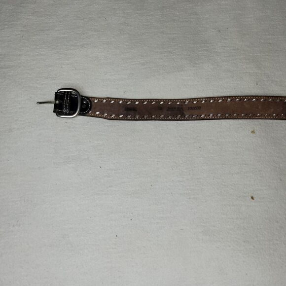 Vtg Tex Tan Belt Womens Sz 20 Barbie Buckle Genuine Cowhide 022101 Made In USA - Picture 16 of 16